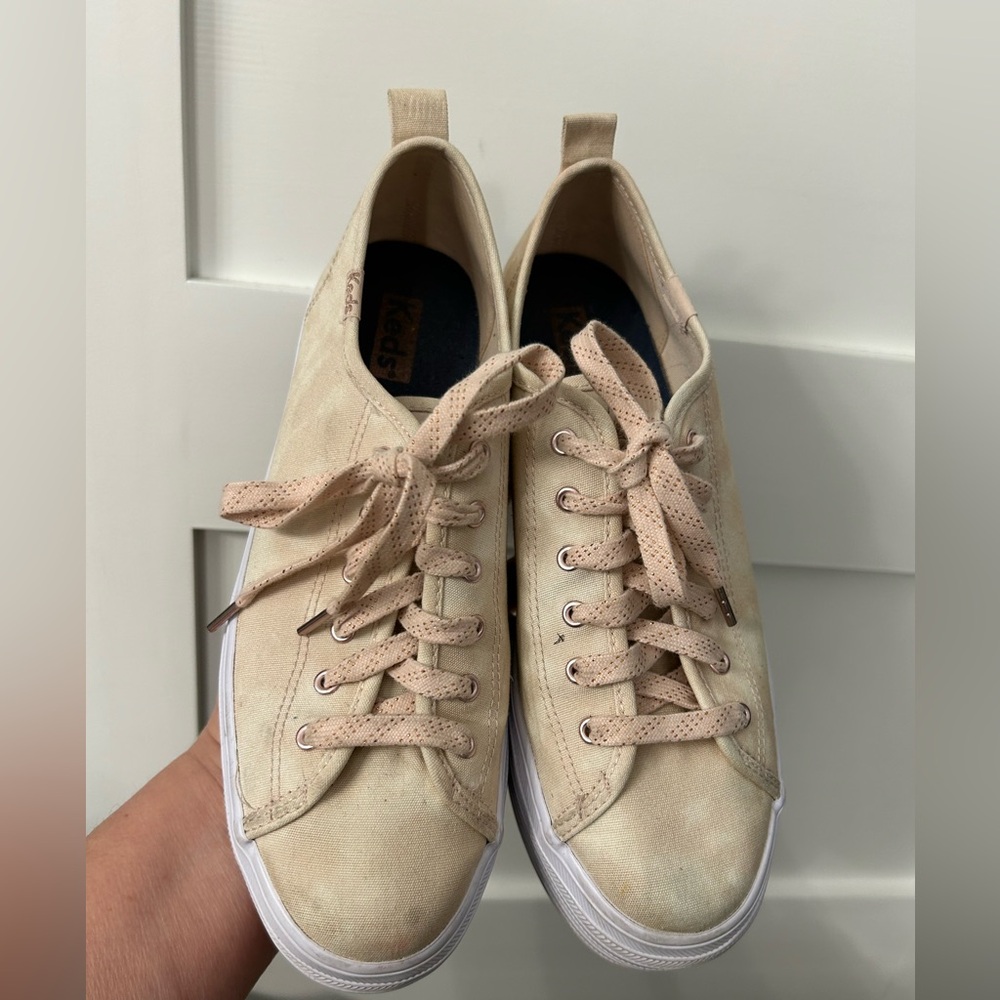 Keds Platform Sneakers Rose Gold Size 8 - Picture 4 of 10